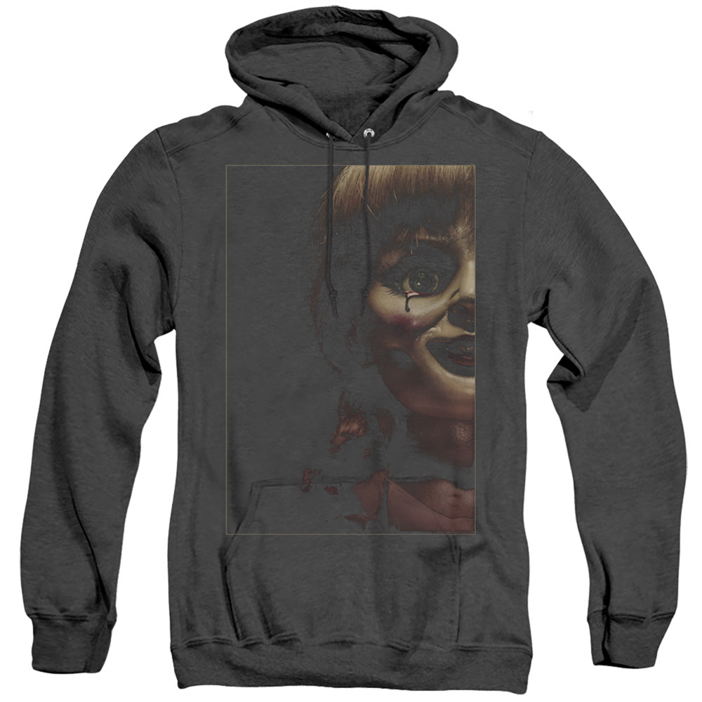 Annabelle Doll Tear Heather Mens Hoodie Black Officially Licensed