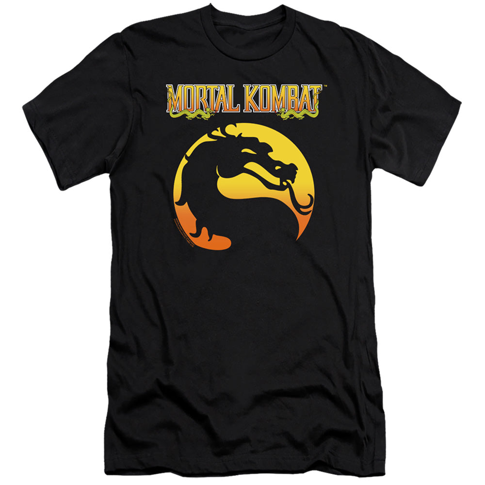 Mortal Kombat Klassic Logo Hbo Premium Bella Canvas Slim Fit Mens T Shirt Black