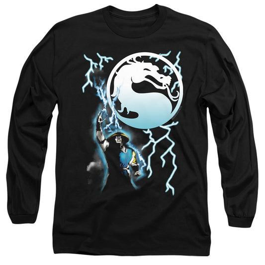 Mortal Kombat Klassic Raiden Mens Long Sleeve Shirt Black