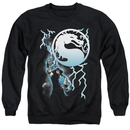 Mortal Kombat Klassic Raiden Mens Crewneck Sweatshirt Black