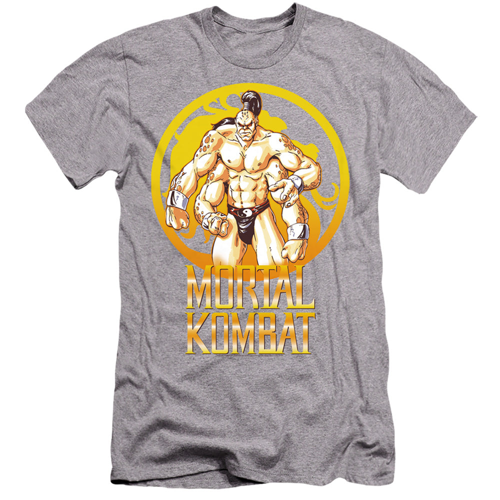 Mortal Kombat Klassic Goro Hbo Premium Bella Canvas Slim Fit Mens T Shirt Athletic Heather