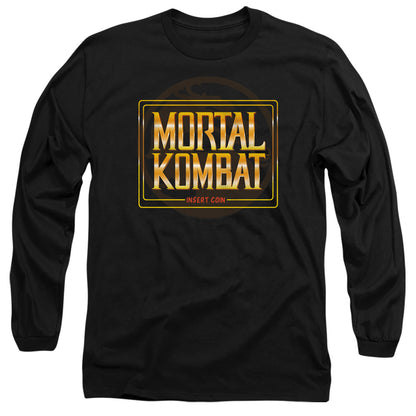 Mortal Kombat Klassic Insert Coin Mens Long Sleeve Shirt Black