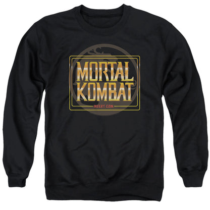 Mortal Kombat Klassic Insert Coin Mens Crewneck Sweatshirt Black