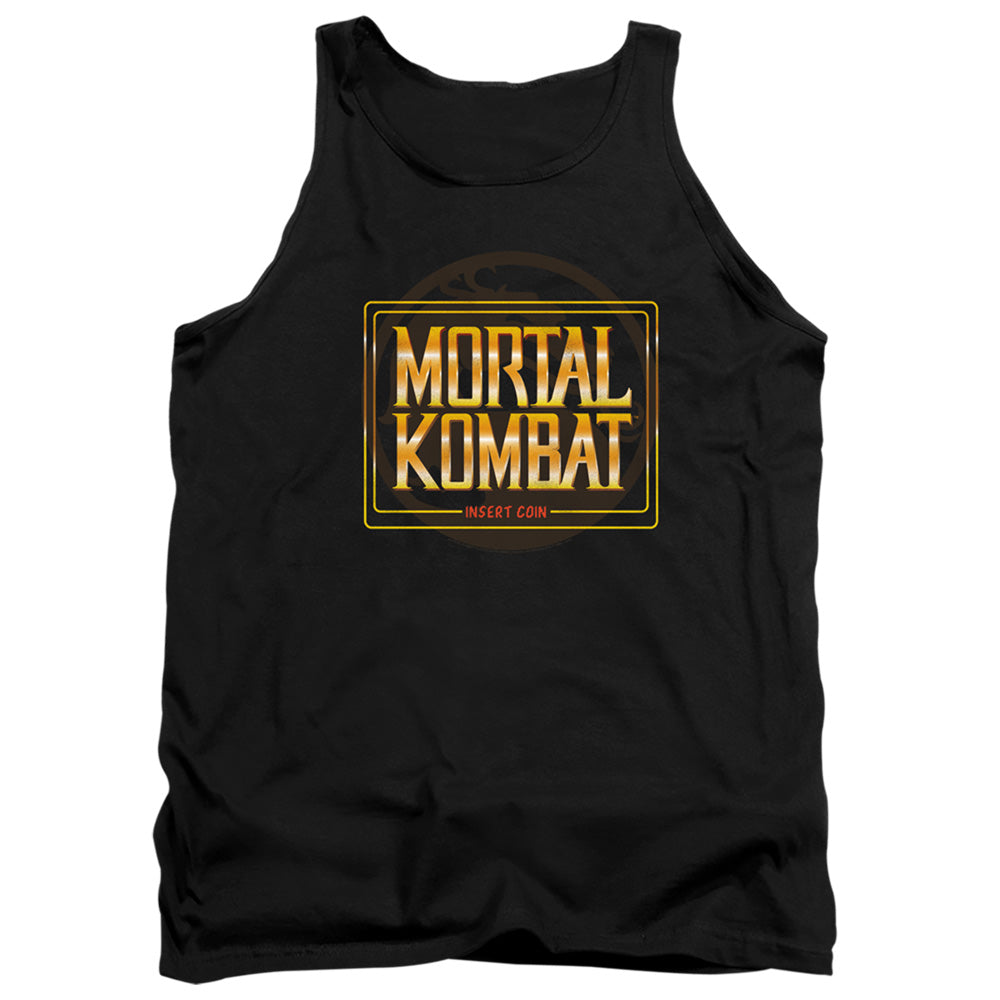 Mortal Kombat Klassic Insert Coin Mens Tank Top Shirt Black Officially Licensed