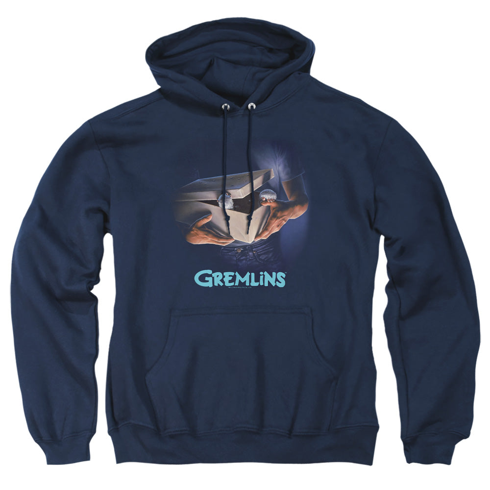 Gremlins Original Poster Mens Hoodie Navy Officially Licensed
