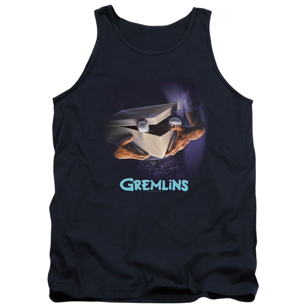 Gremlins Original Poster Mens Tank Top Shirt Navy