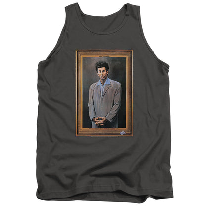 Seinfeld Kramer Portrait Mens Tank Top Shirt Charcoal