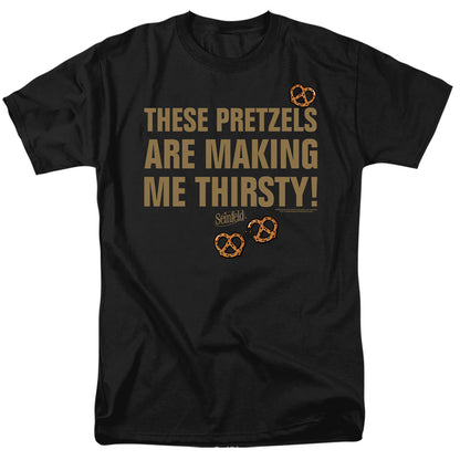 Seinfeld Pretzels Thirsty Mens T Shirt Black