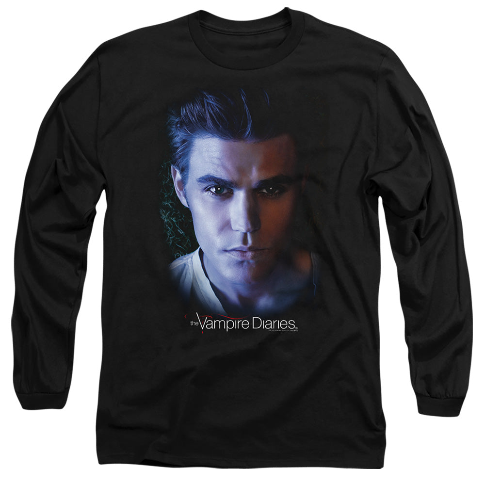Vampire Diaries Stefan Mens Long Sleeve Shirt Black Officially Licensed