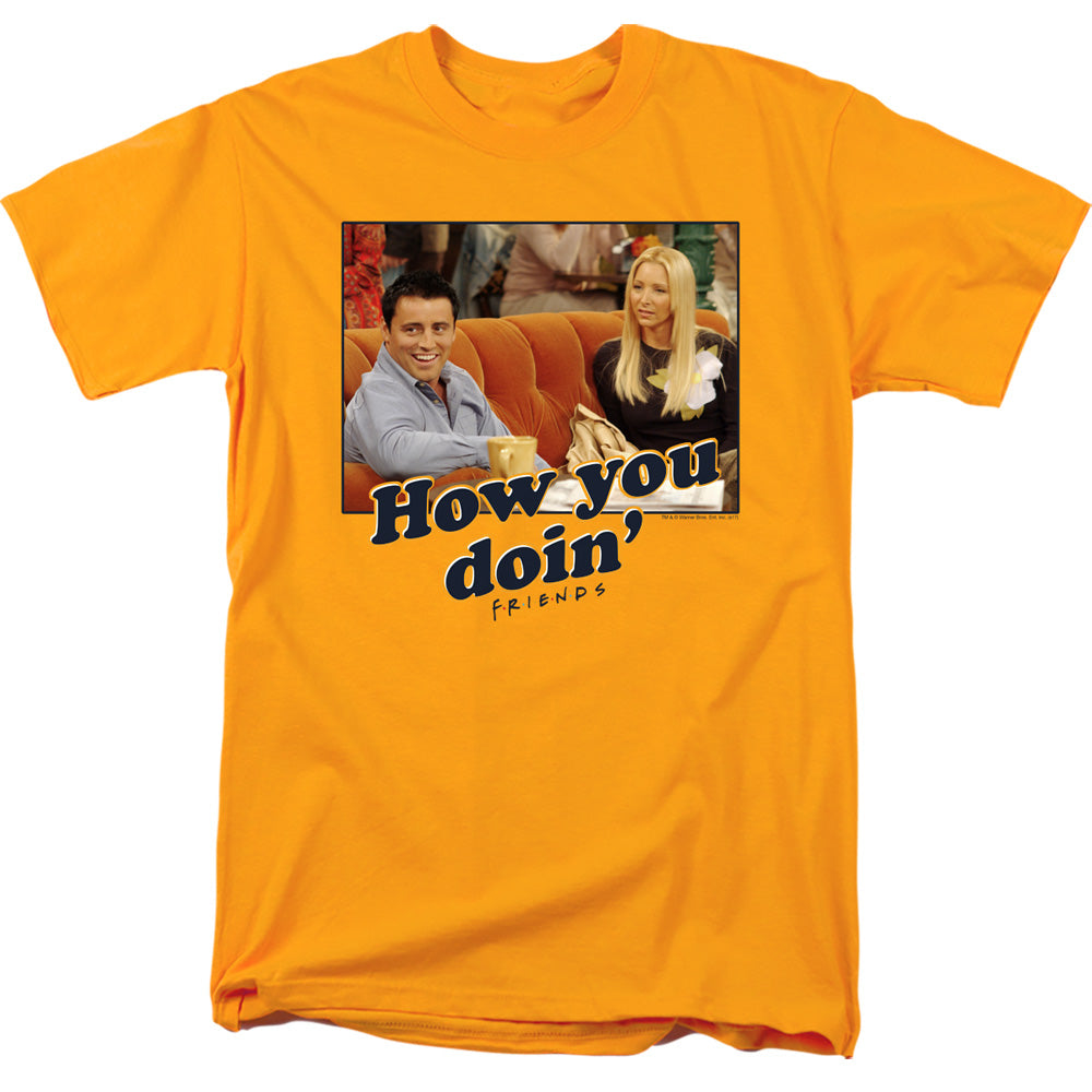 Friends How You Doin Mens T Shirt Gold