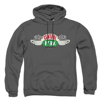 Friends Central Perk Logo Mens Hoodie Charcoal