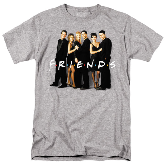 Friends Cast In Black Mens T Shirt Red
