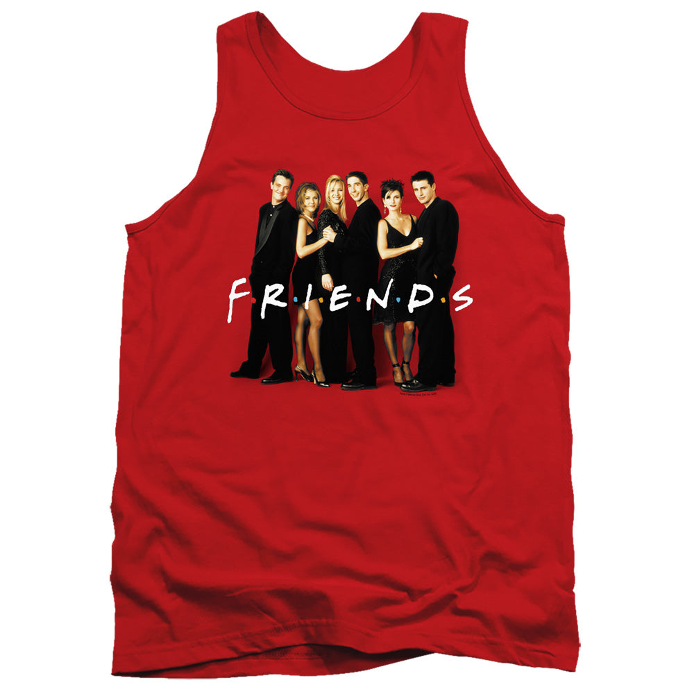 Friends Cast In Black Mens Tank Top Shirt Red