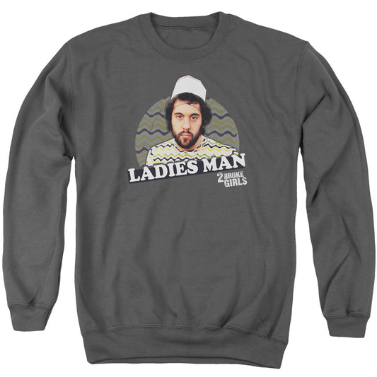 2 Broke Girls Ladies Man Mens Crewneck Sweatshirt Charcoal
