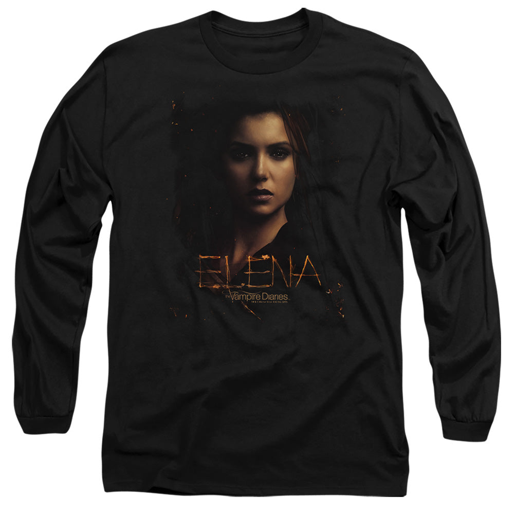 Vampire Diaries Elena Mens Long Sleeve Shirt Black Officially Licensed