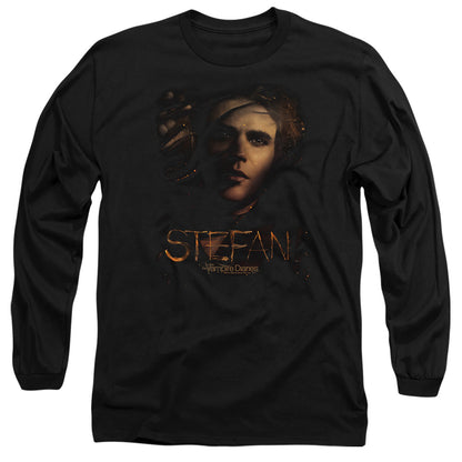 Vampire Diaries Stefan Smokey Veil Mens Long Sleeve Shirt Black Officially Licensed