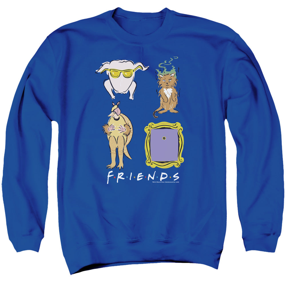 Friends Sybmols Mens Crewneck Sweatshirt Royal Blue