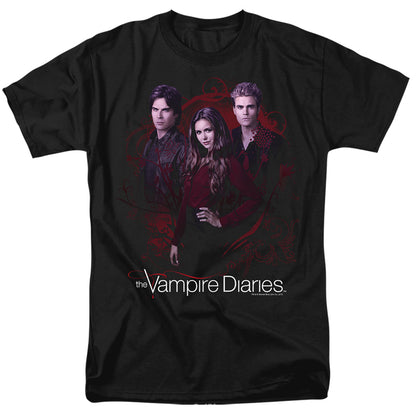 Vampire Diaries Company Of Three Mens T Shirt Black Officially Licensed