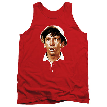 Gilligans Island Gilligans Head Mens Tank Top Shirt Red