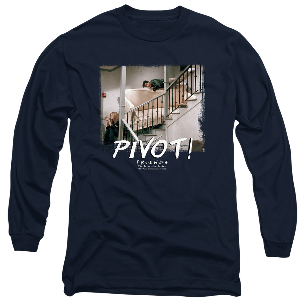 Friends Pivot Mens Long Sleeve Shirt Navy Officially Licensed