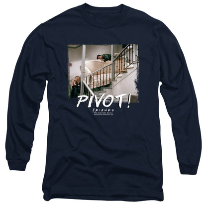 Friends Pivot Mens Long Sleeve Shirt Navy Officially Licensed