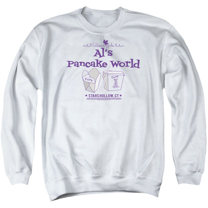 Gilmore Girls Als Pancake World Mens Crewneck Sweatshirt White Officially Licensed