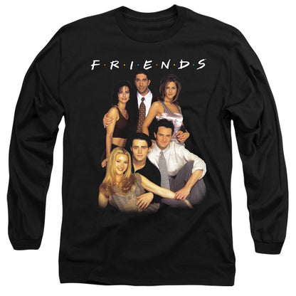 Friends Stand Together Mens Long Sleeve Shirt Black Officially Licensed