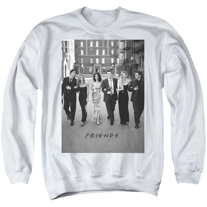 Friends Walk The Streets Mens Crewneck Sweatshirt White