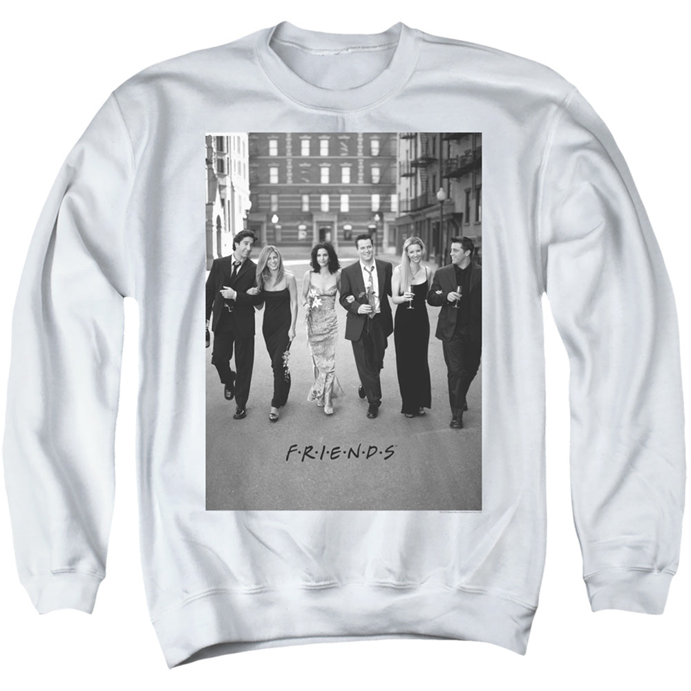 Friends Walk The Streets Mens Crewneck Sweatshirt White
