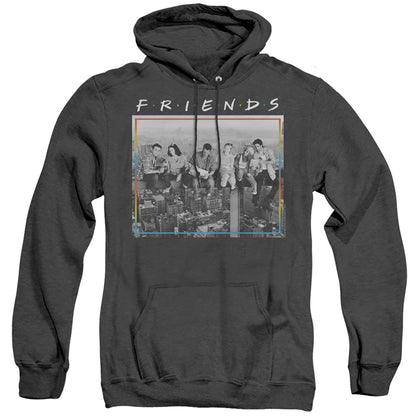 Friends Lunch Break Heather Mens Hoodie Black