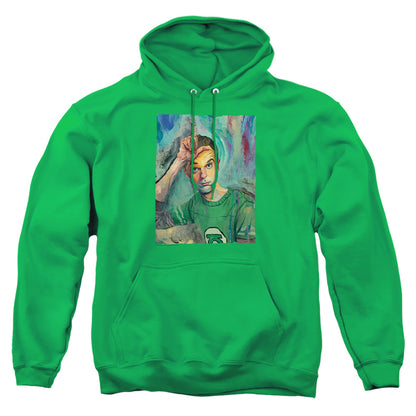 Big Bang Theory Sheldon Painting Mens Hoodie Kelly Green