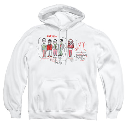 Big Bang Theory Bazinga Equation Mens Hoodie White