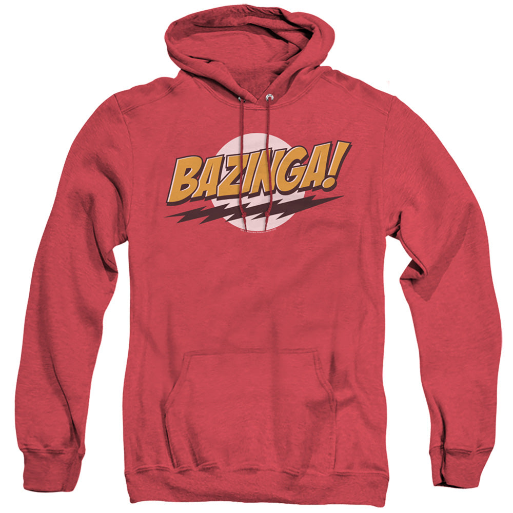 Big Bang Theory Bazinga Heather Mens Hoodie Red
