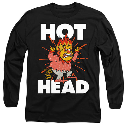 The Year Without A Santa Claus Hot Head Mens Long Sleeve Shirt Black Officially Licensed
