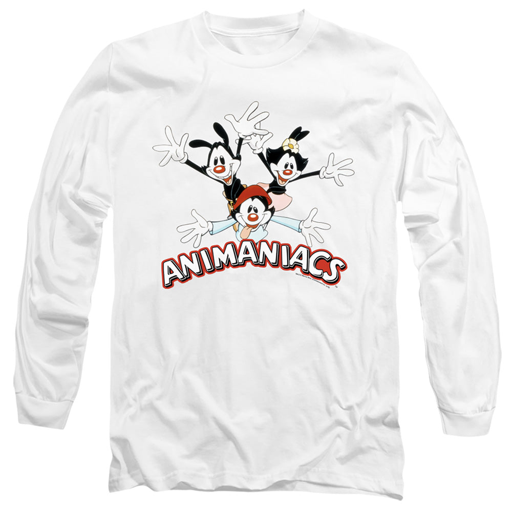 Animaniacs Animaniacs Trio Mens Long Sleeve Shirt White Officially Licensed
