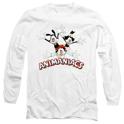 Animaniacs Animaniacs Trio Mens Long Sleeve Shirt White Officially Licensed