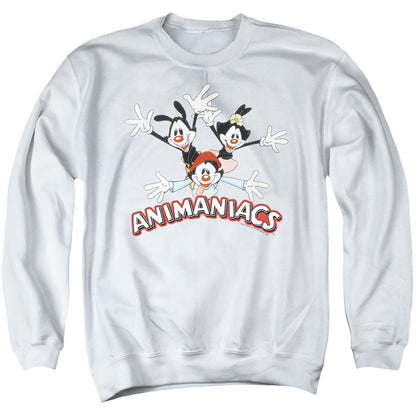 Animaniacs Animaniacs Trio Mens Crewneck Sweatshirt White Officially Licensed