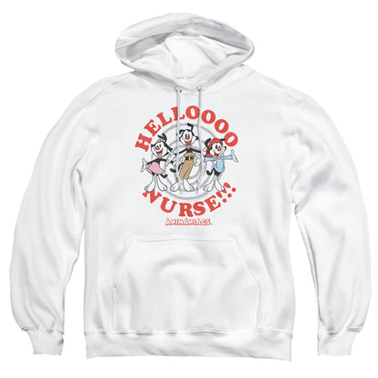 Animaniacs Hello Nurse Mens Hoodie White Officially Licensed
