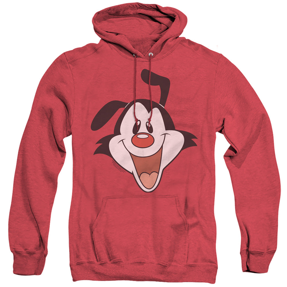 Animaniacs Yakko Head Heather Mens Hoodie Red Officially Licensed
