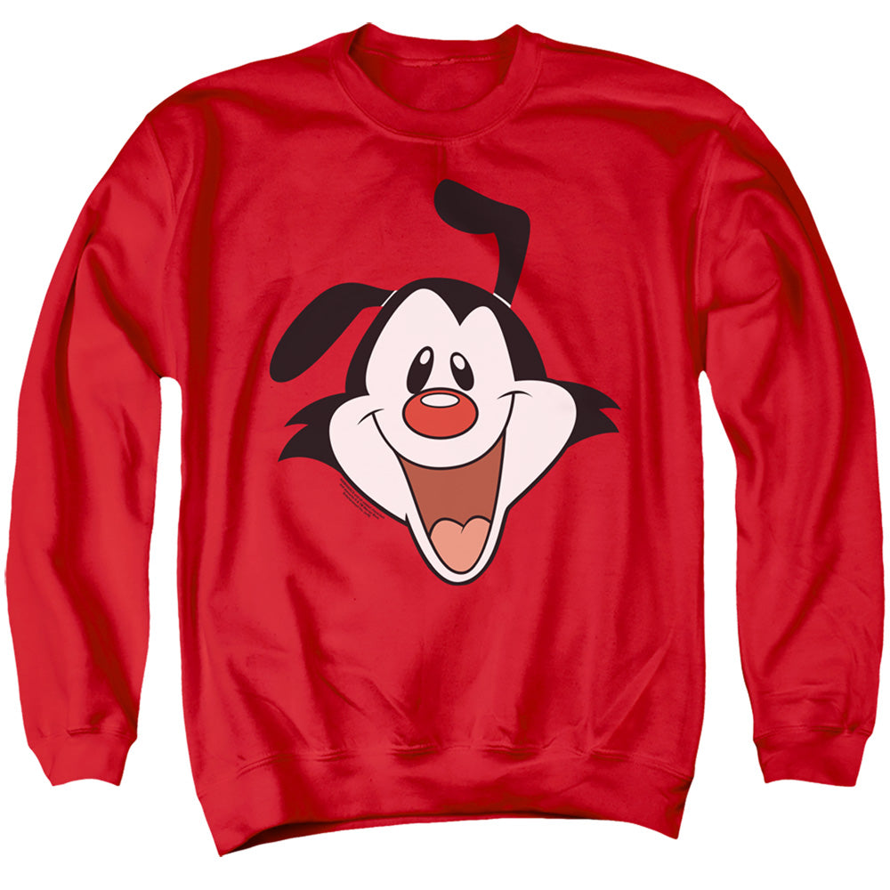 Animaniacs Yakko Head Mens Crewneck Sweatshirt Red