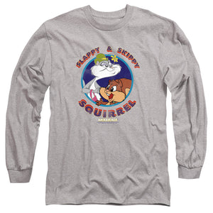 Animaniacs Slappy And Skippy Squirrel Mens Long Sleeve Shirt Athletic Heather