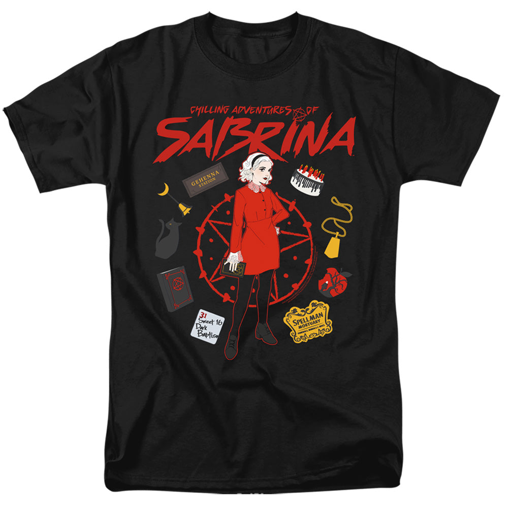 Chilling Adventures Of Sabrina Circle Mens T Shirt Black