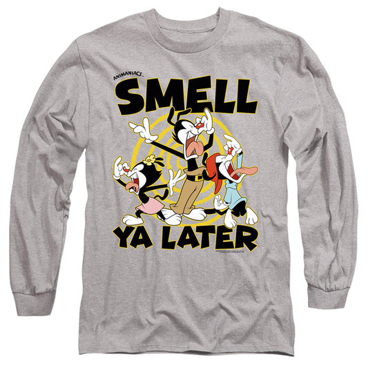 Animaniacs Smell Ya Later Mens Long Sleeve Shirt Athletic Heather Officially Licensed