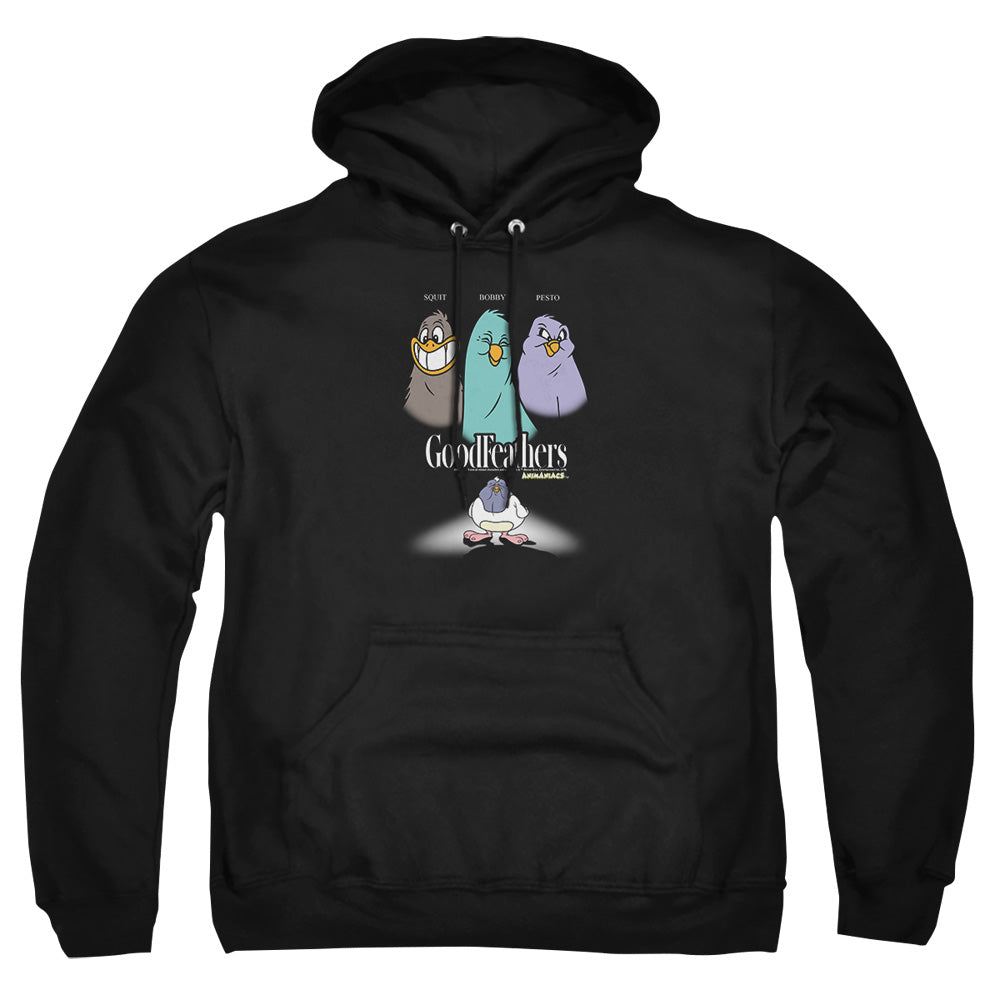 Animaniacs Goodfeathers Mens Hoodie Black Officially Licensed