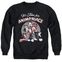 Load image into Gallery viewer, Animaniacs Its Time For Mens Crewneck Sweatshirt Black