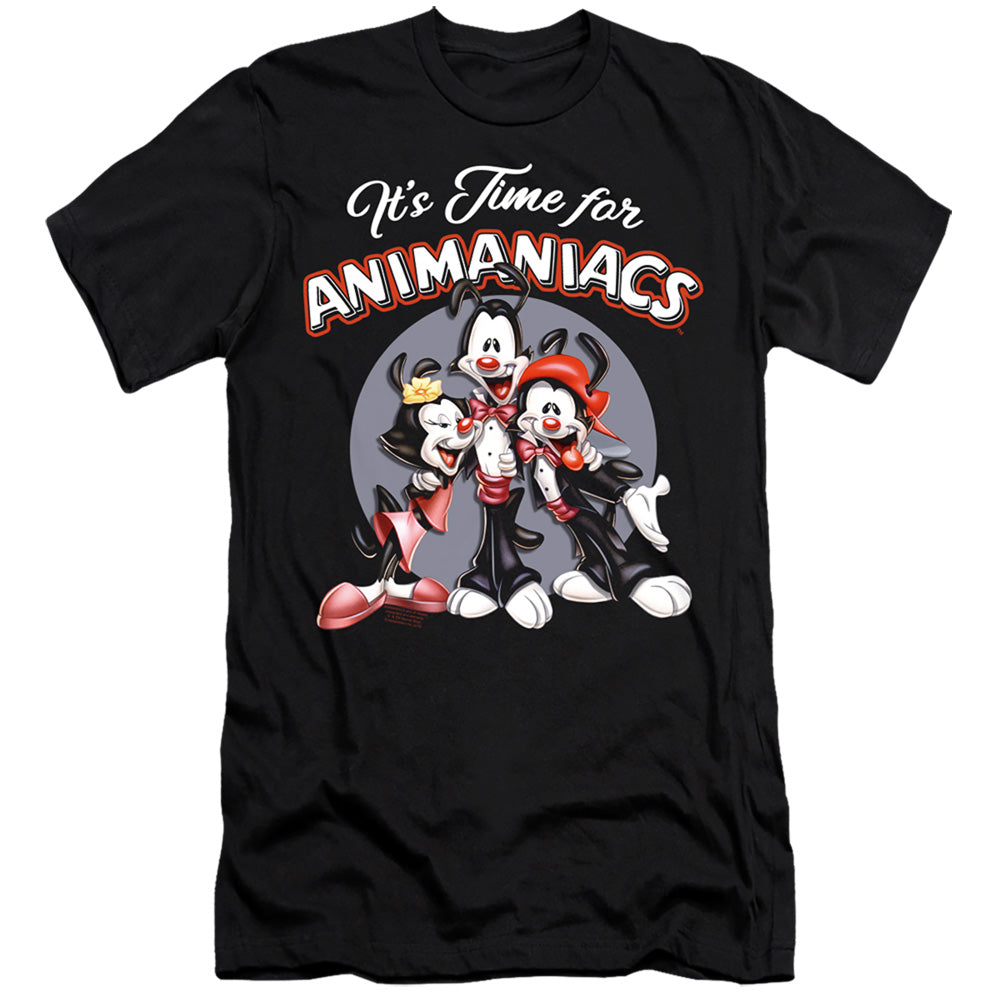 Animaniacs Its Time For Hbo Premium Bella Canvas Slim Fit Mens T Shirt Black