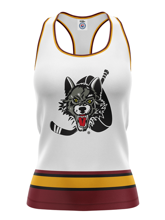 Chicago Wolves Away Women's Racerback Hockey Tank