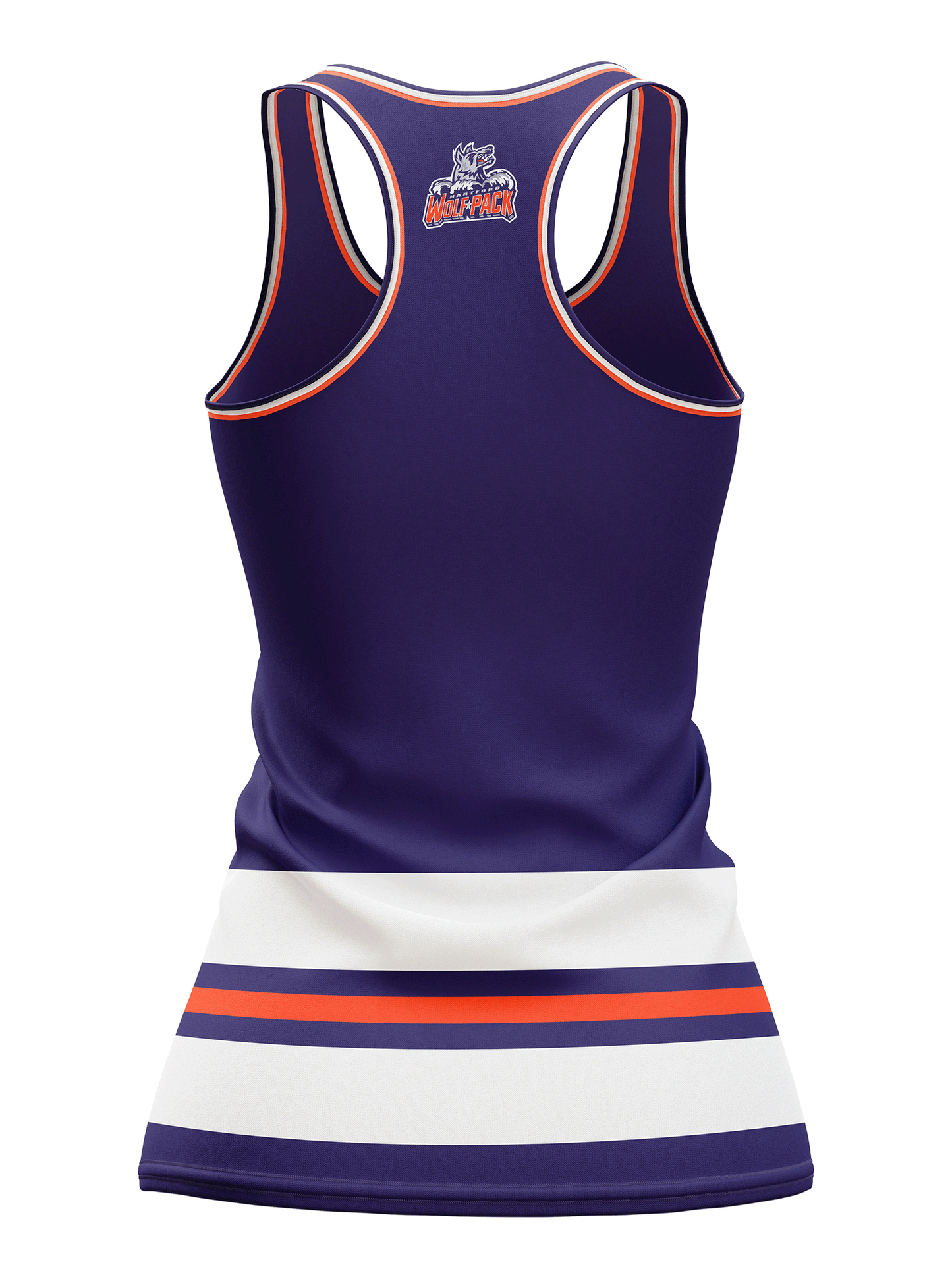 Hartford Wolf Pack Blue Alternate Women's Racerback Hockey Tank