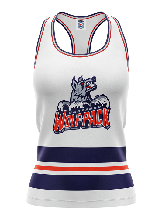 Hartford Wolf Pack Away Women's Racerback Hockey Tank