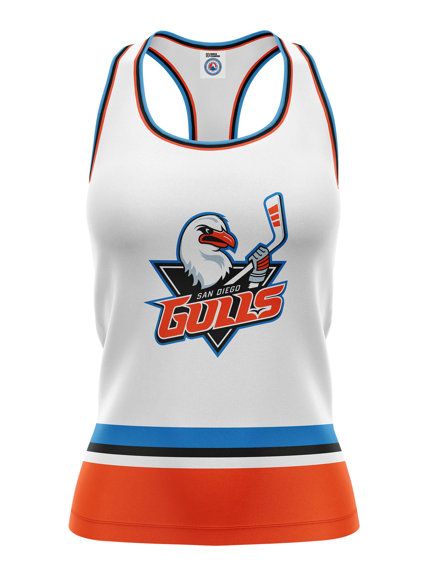 San Diego Gulls Away Women's Racerback Hockey Tank